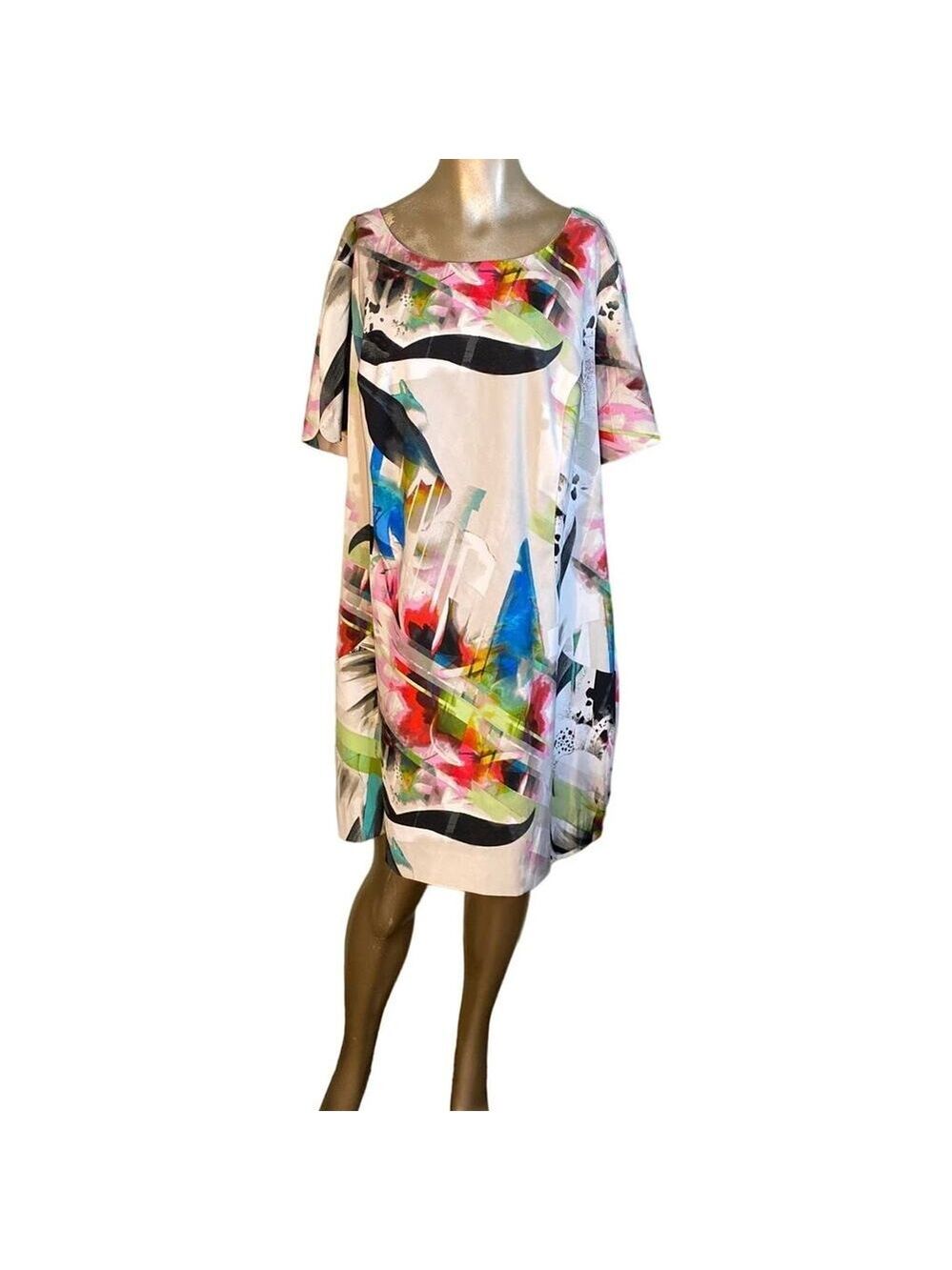 I.N. Studio Multicolor Abstract Midi Dress